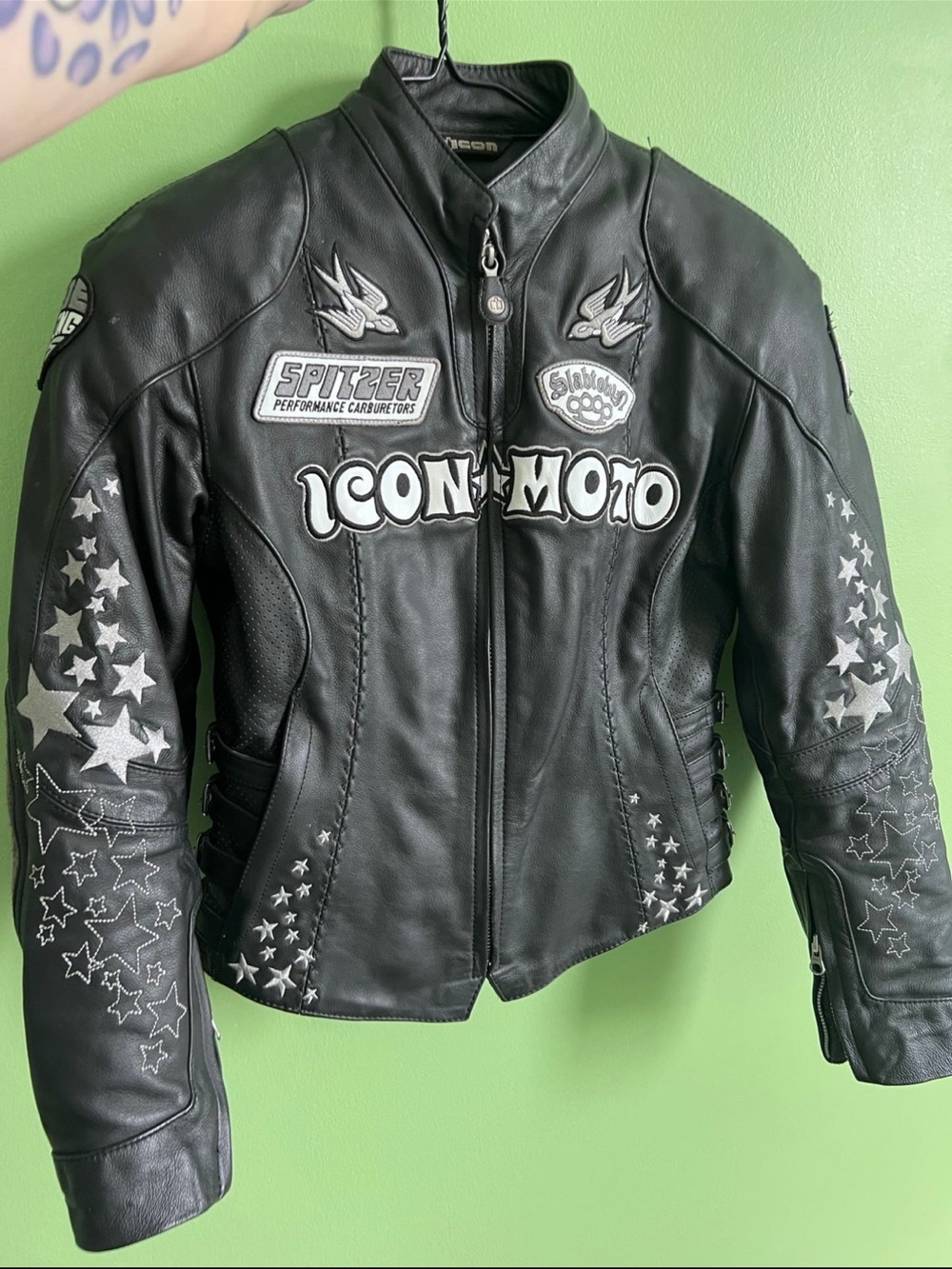 ISO!! Icon moto Bombshell Go-Go Leather Motorcycle Jacket